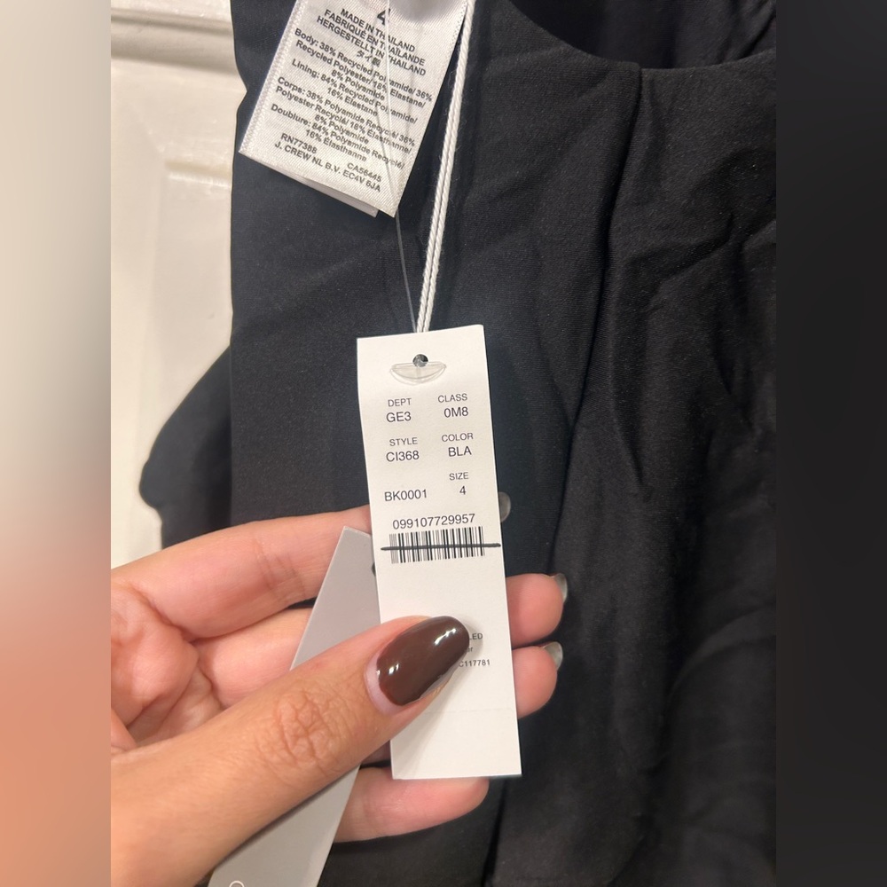 J.Crew | NWT Claudia one-piece in Classic Sculpt™ in Black | Sz 4 - Picture 8 of 11